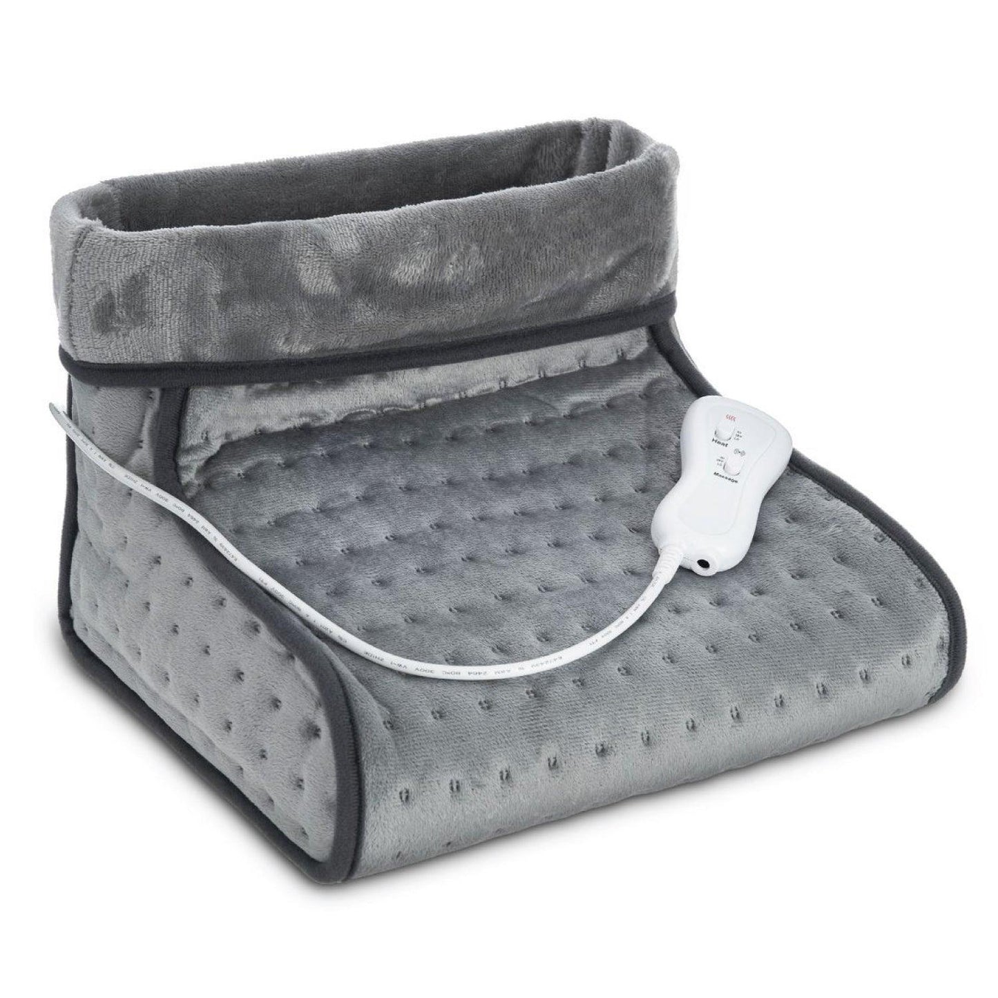 Electric Foot Warmer - 2 In 1 Electric Heated Foot Warmer Massager Comfort Fleece Suede Comfy Relaxing