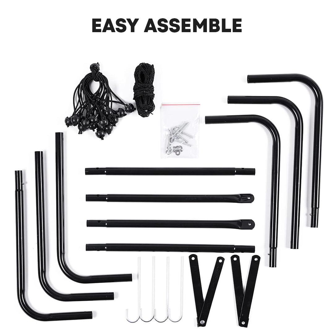 Football Rebound Net - Soccer Practise Net Kickback Target Goal Teens Adults Training Black