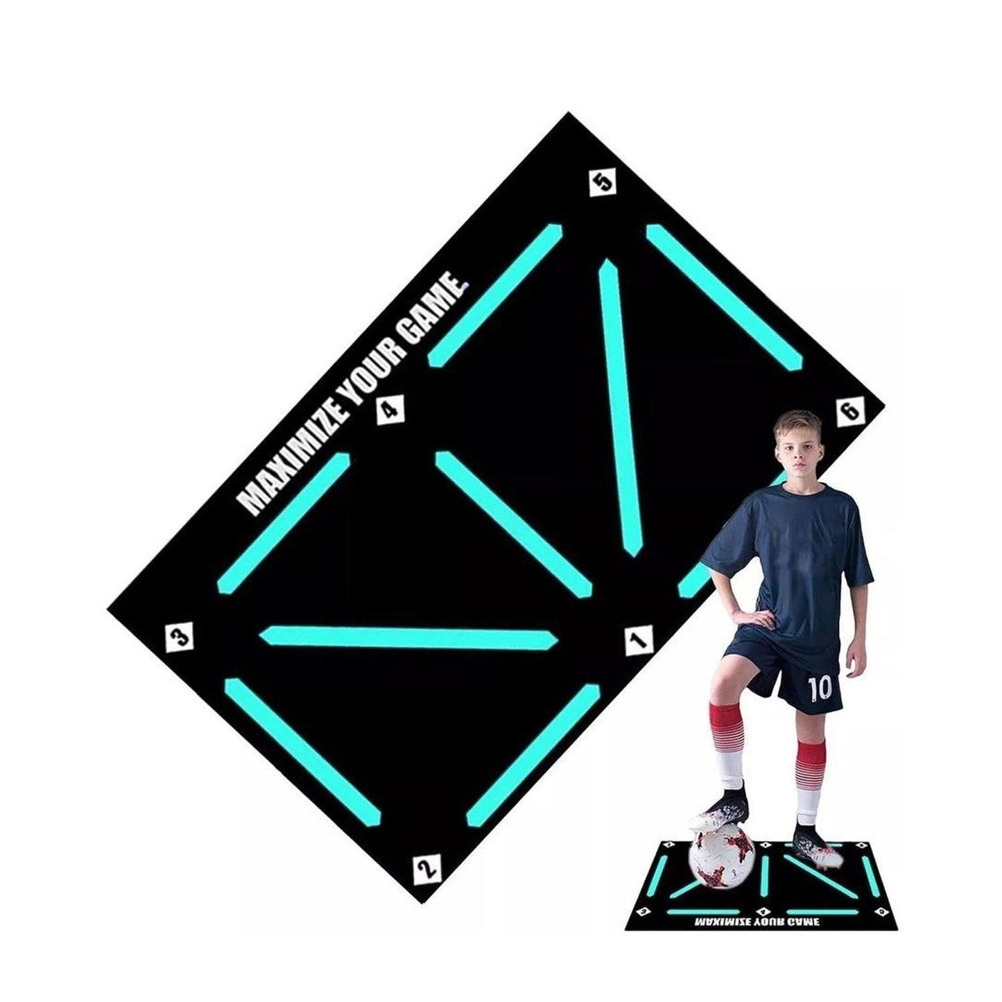 Football Training Mat - Pro Ball Mastery Mat Football Footstep Training Mat Non Slip Soccer Ball Control