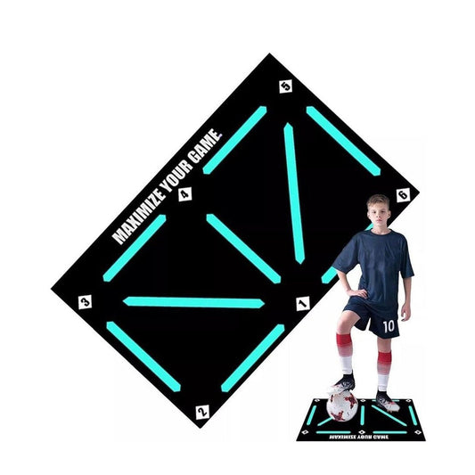 Football Training Mat - Pro Ball Mastery Mat Football Footstep Training Mat Non Slip Soccer Ball Control