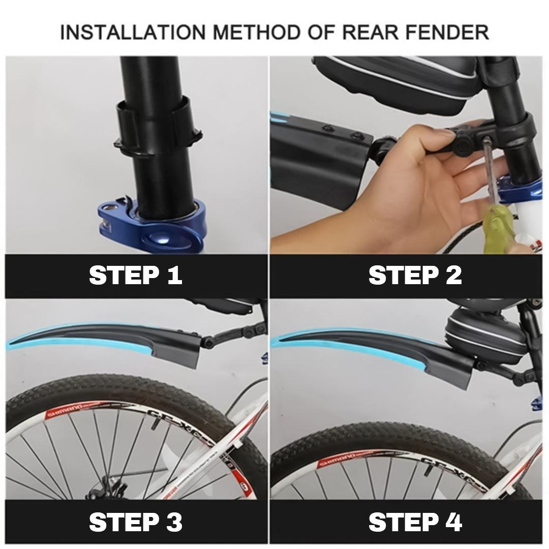 Mountain Bike Mudguard - Easy Fix Bicycle MTB Mudguards Moutain Bike Front Rear Mud Guard Set Tire Fender