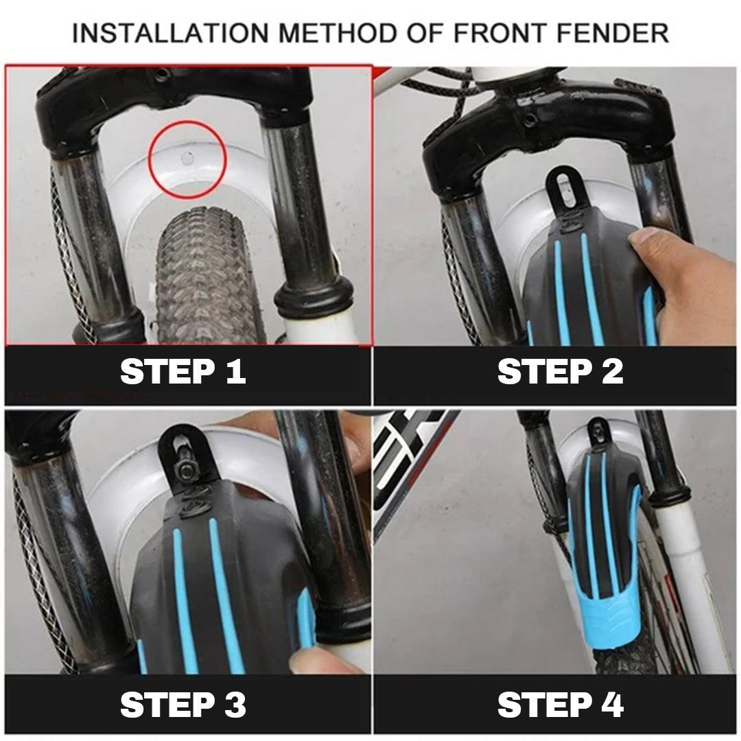 Mountain Bike Mudguard - Easy Fix Bicycle MTB Mudguards Moutain Bike Front Rear Mud Guard Set Tire Fender