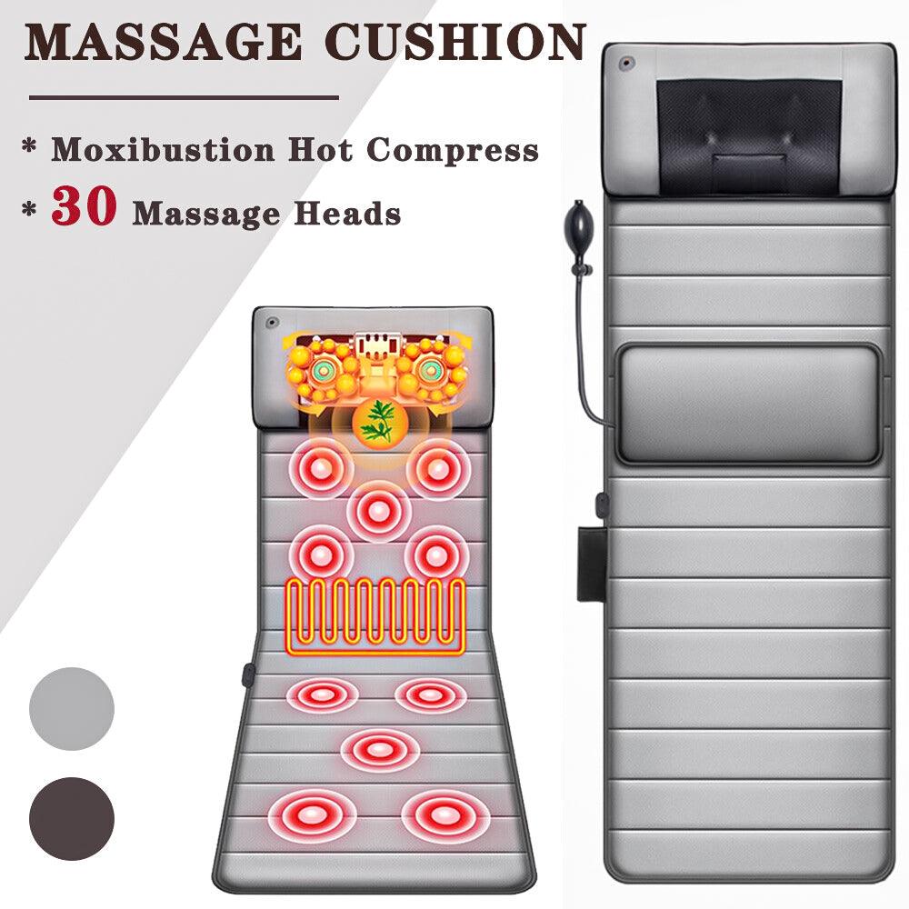 Full Body Massage Mats - 30 Heads Full Body Electric Massage Mattress Mat Heated Massager Cushion Pad
