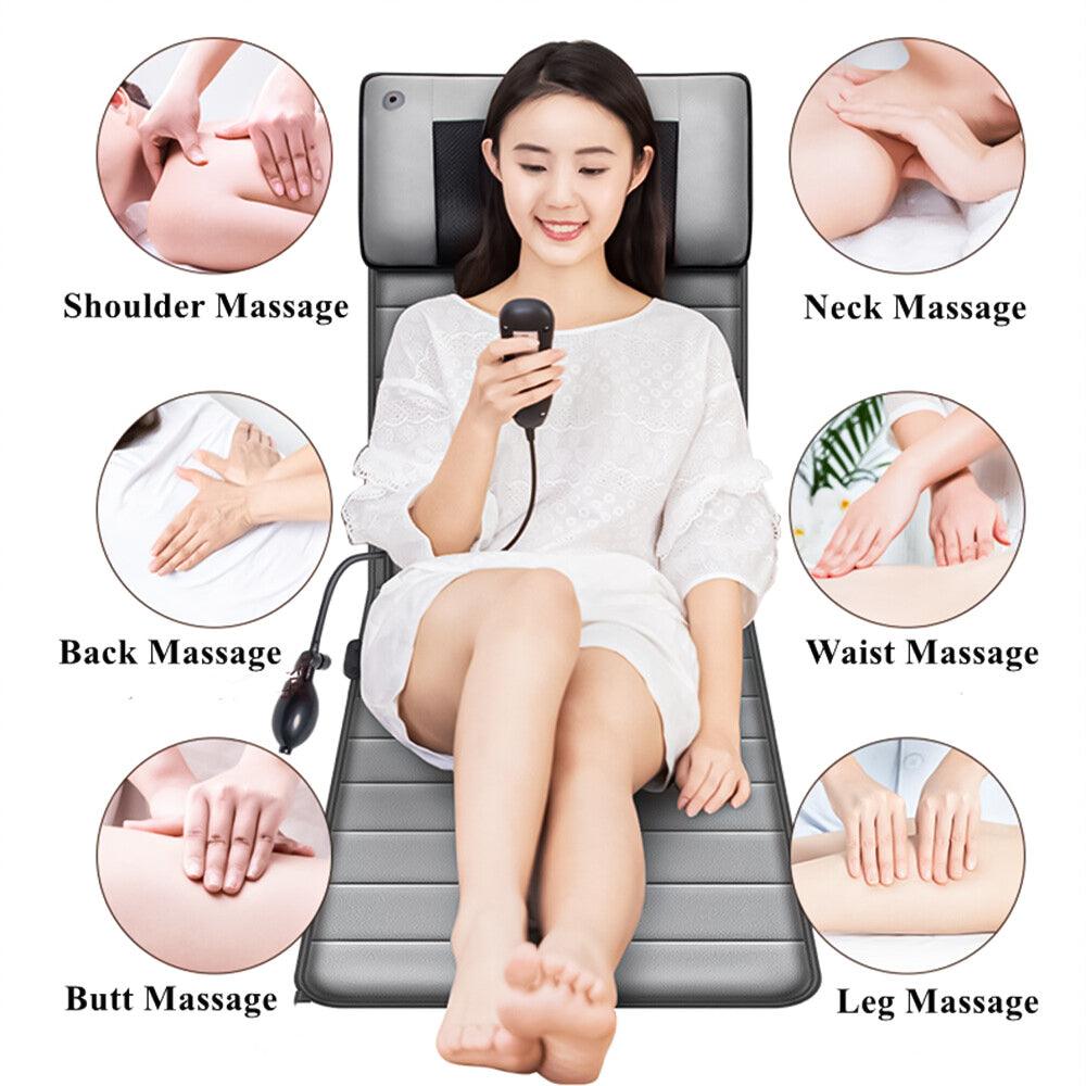 Full Body Massage Mats - 30 Heads Full Body Electric Massage Mattress Mat Heated Massager Cushion Pad