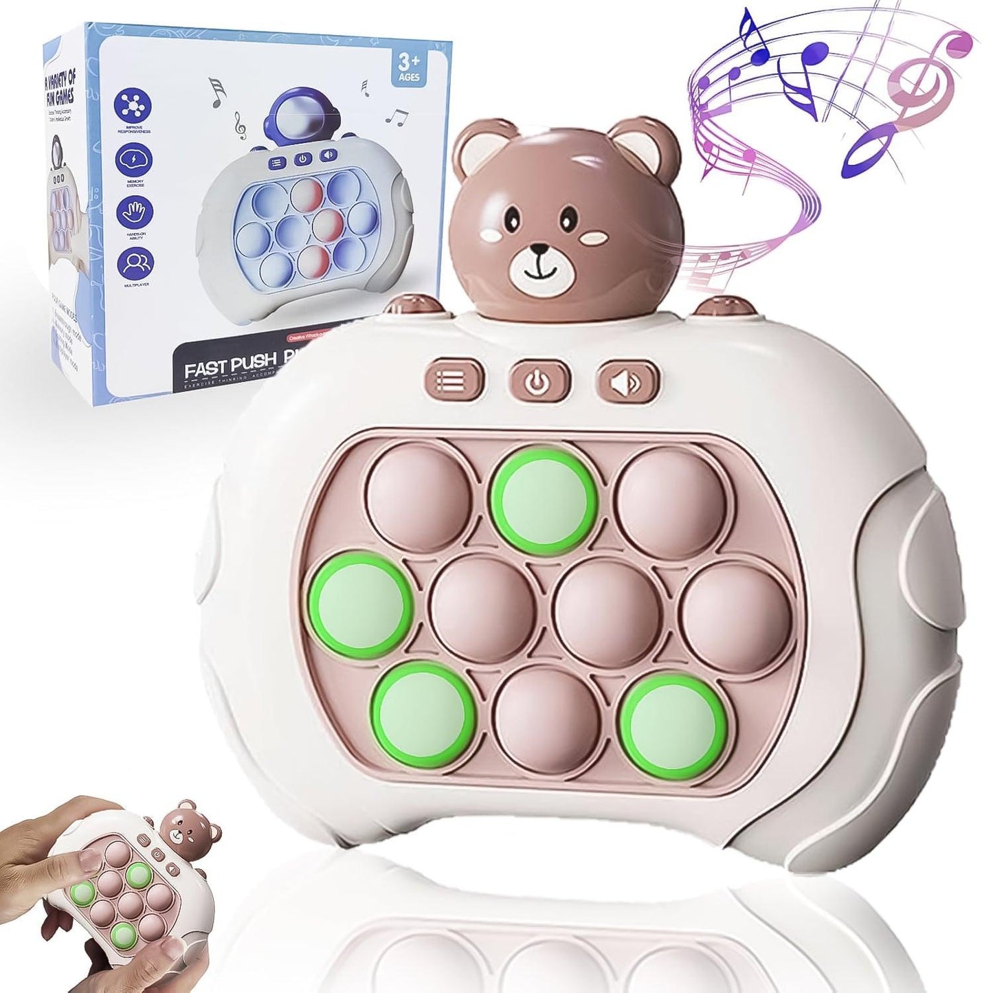 Funny Puzzle Game - Pop Push It Game Controller Bubble Sensory Fidget Learning Toys For Kids