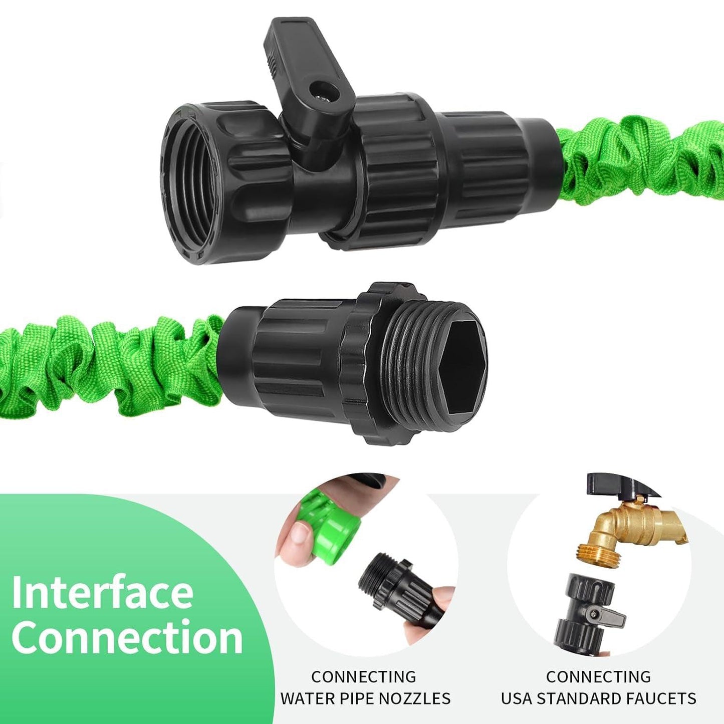 Garden Hose Pipes - 7 Function Water Spray Gun Expandable Magic Garden Hose Pipe Anti Kink