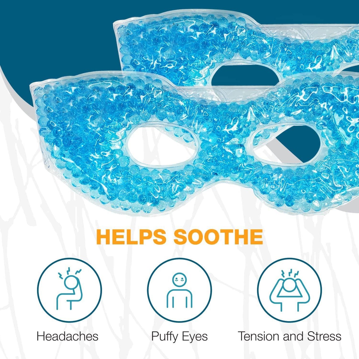 Eye Mask Cooling Gel - Reusable Cooling Eye Mask Gel with Gel beads
