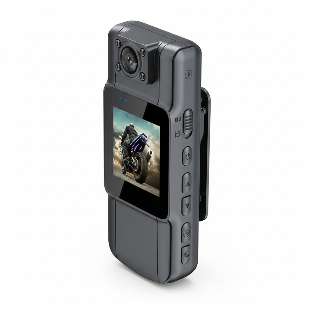 4K Body Camera – Wearable Action Cam with Infrared Night Vision & 180° Rotating Lens