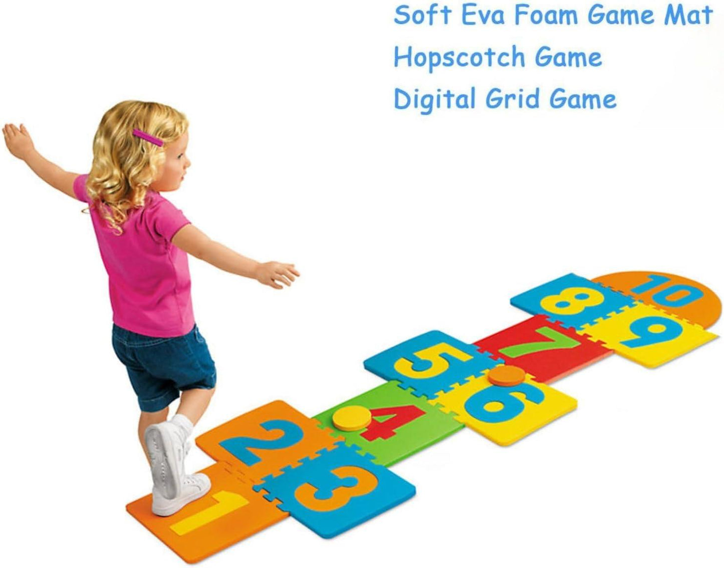 Giant Hopscotch Set - Giant Hop Scotch Indoor Outdoor Garden Family Hopscotch Game Set 210cm x 60cm