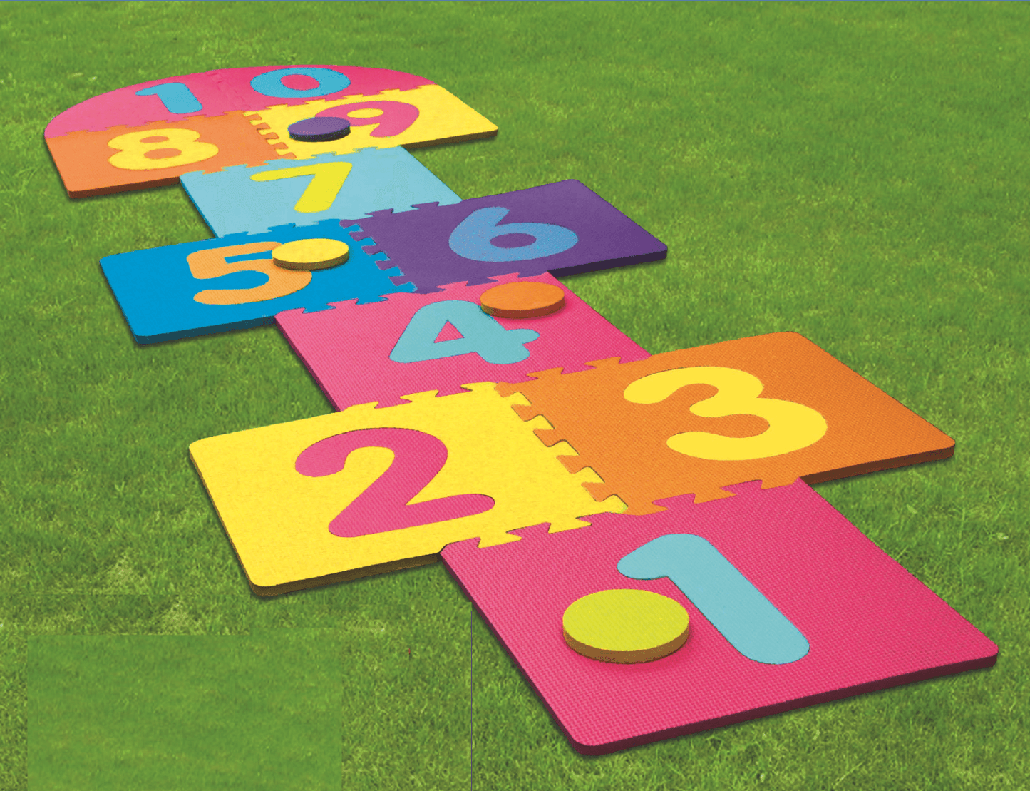 Giant Hopscotch Set - Giant Hop Scotch Indoor Outdoor Garden Family Hopscotch Game Set 210cm x 60cm
