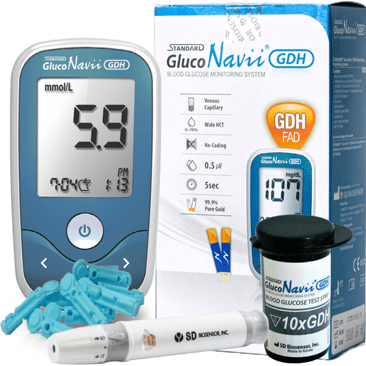 Best Glucose Monitor UK - Blood Sugar Meter Glucose Monitor Starter Testing Kit for Diabetes