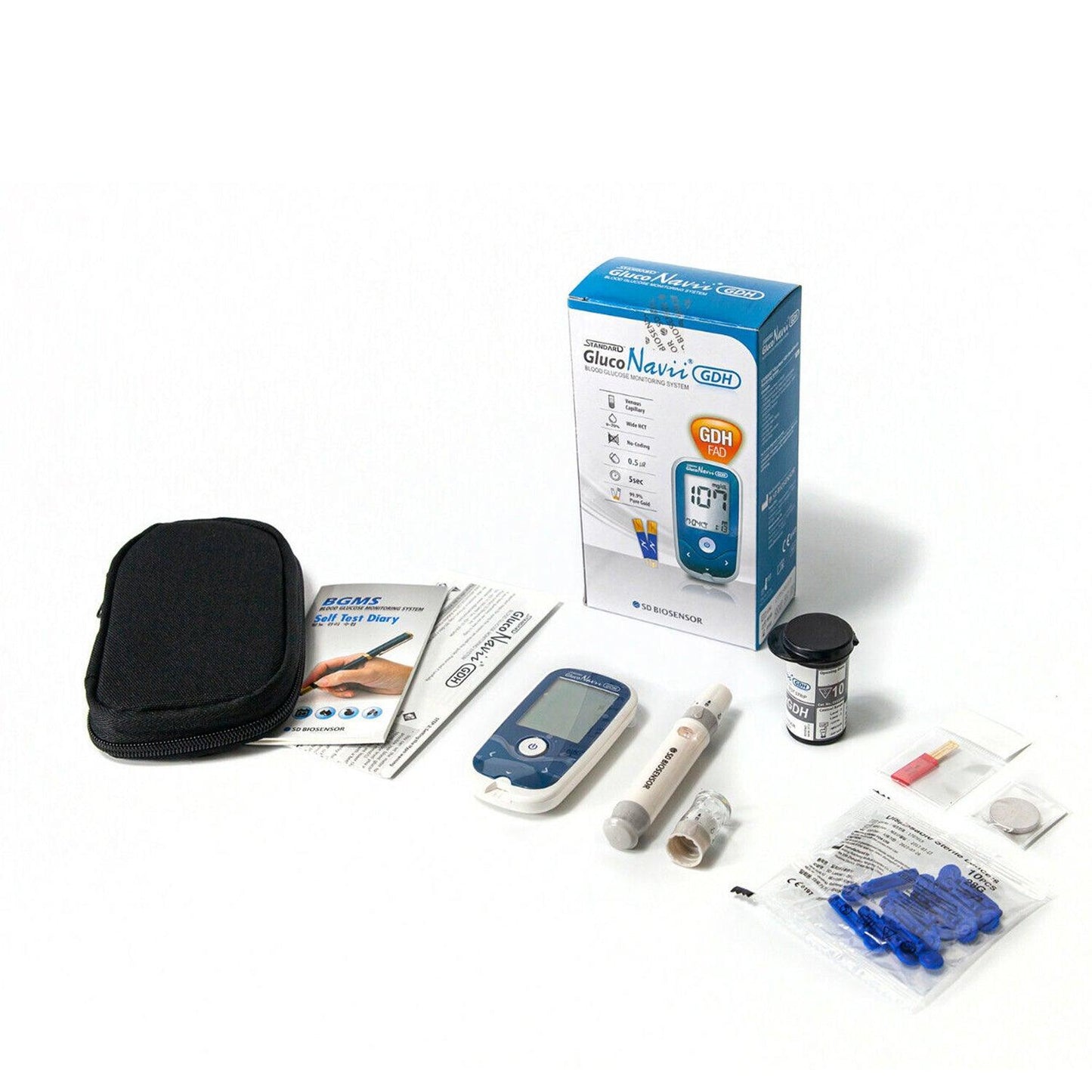 Best Glucose Monitor UK - Blood Sugar Meter Glucose Monitor Starter Testing Kit for Diabetes