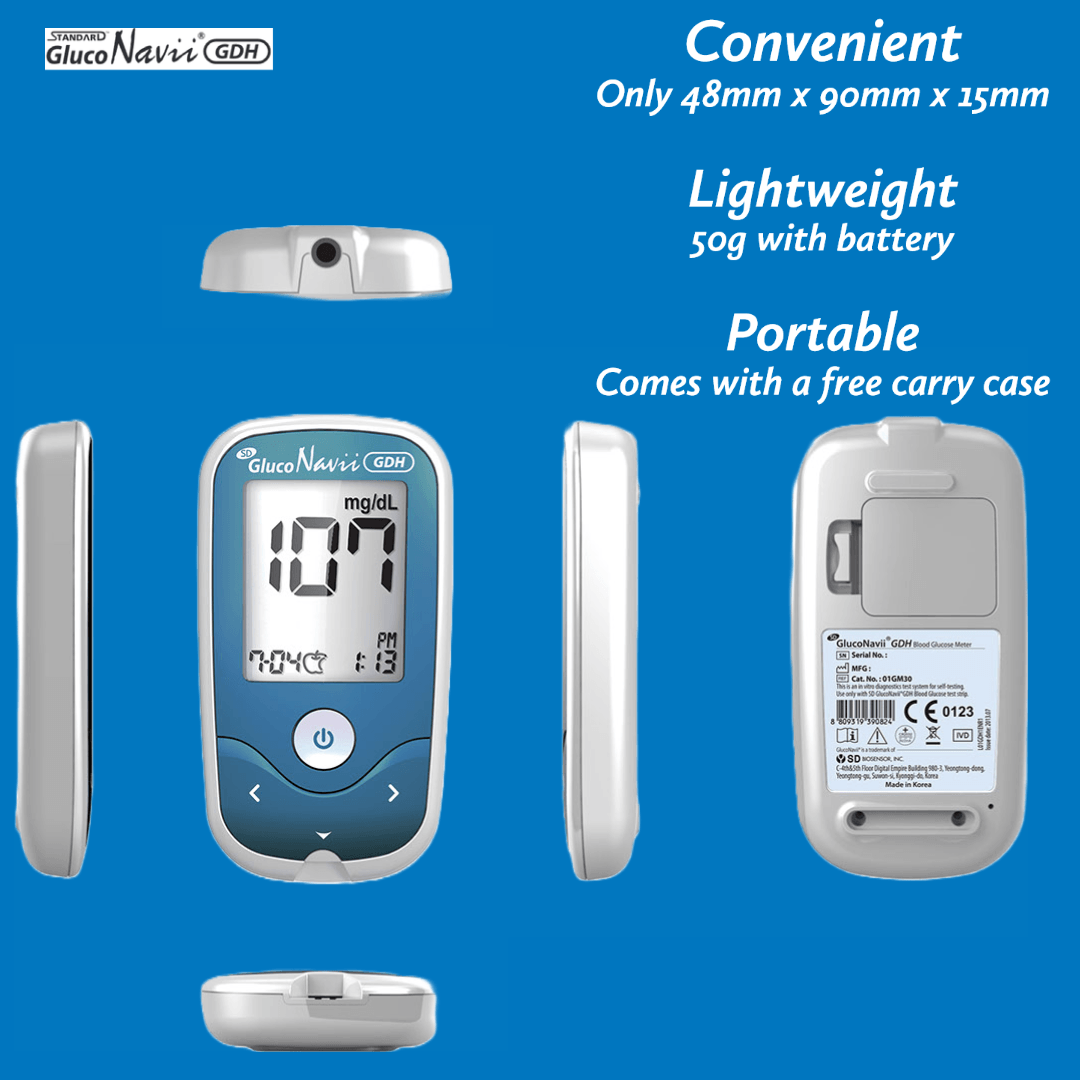 Best Glucose Monitor UK - Blood Sugar Meter Glucose Monitor Starter Testing Kit for Diabetes