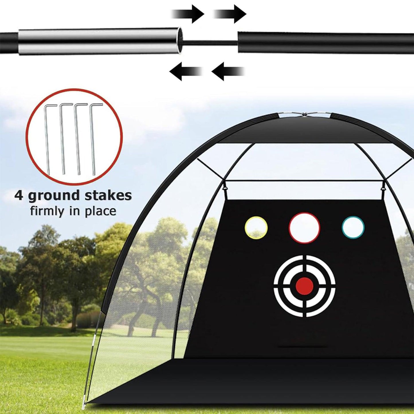 Golf Hitting Net - 2M Large Golf Practice Net Hitting Nets Driving Netting Chipping Cage Training