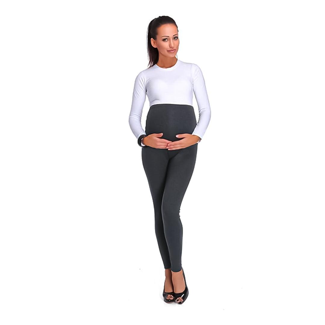 Fleece Lined Maternity Leggings - Mom Thick Leggings Soft Warm Full Length Cotton Pregnancy Pants