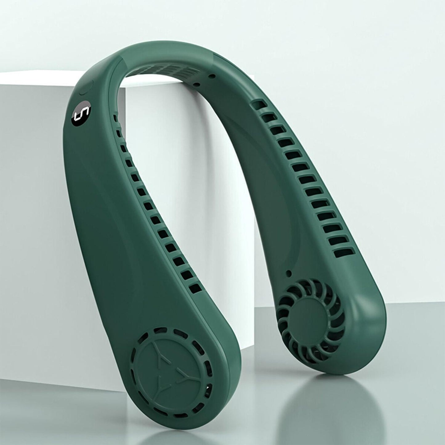 Portable Neck Fans - Portable 5 Speed Neck Fan USB Rechargeable Neckband Bladeless Cooler