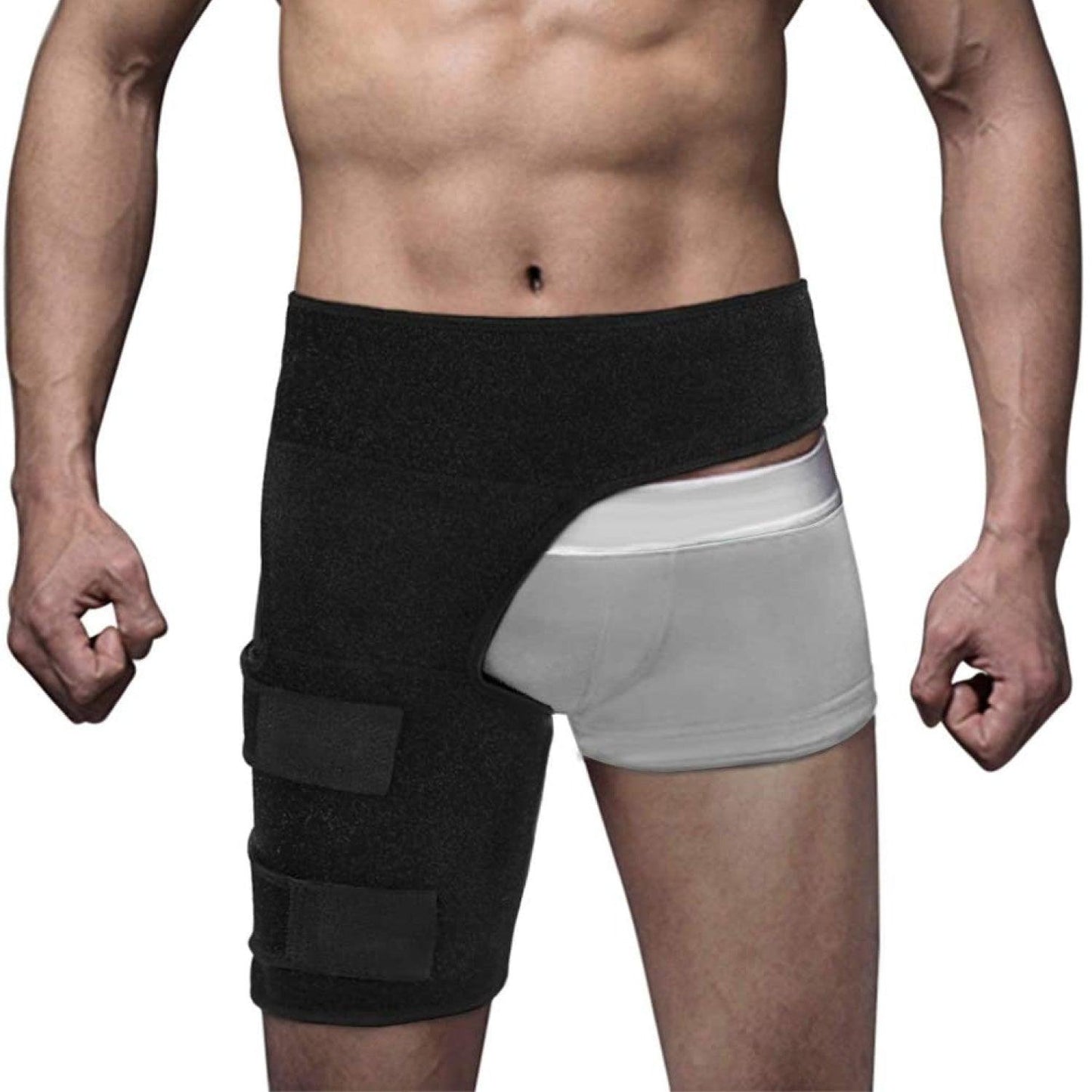 Hip Support Brace - Adjustable Thigh Hip Brace Compression Groin Support Wrap for Sciatica Pain Relief