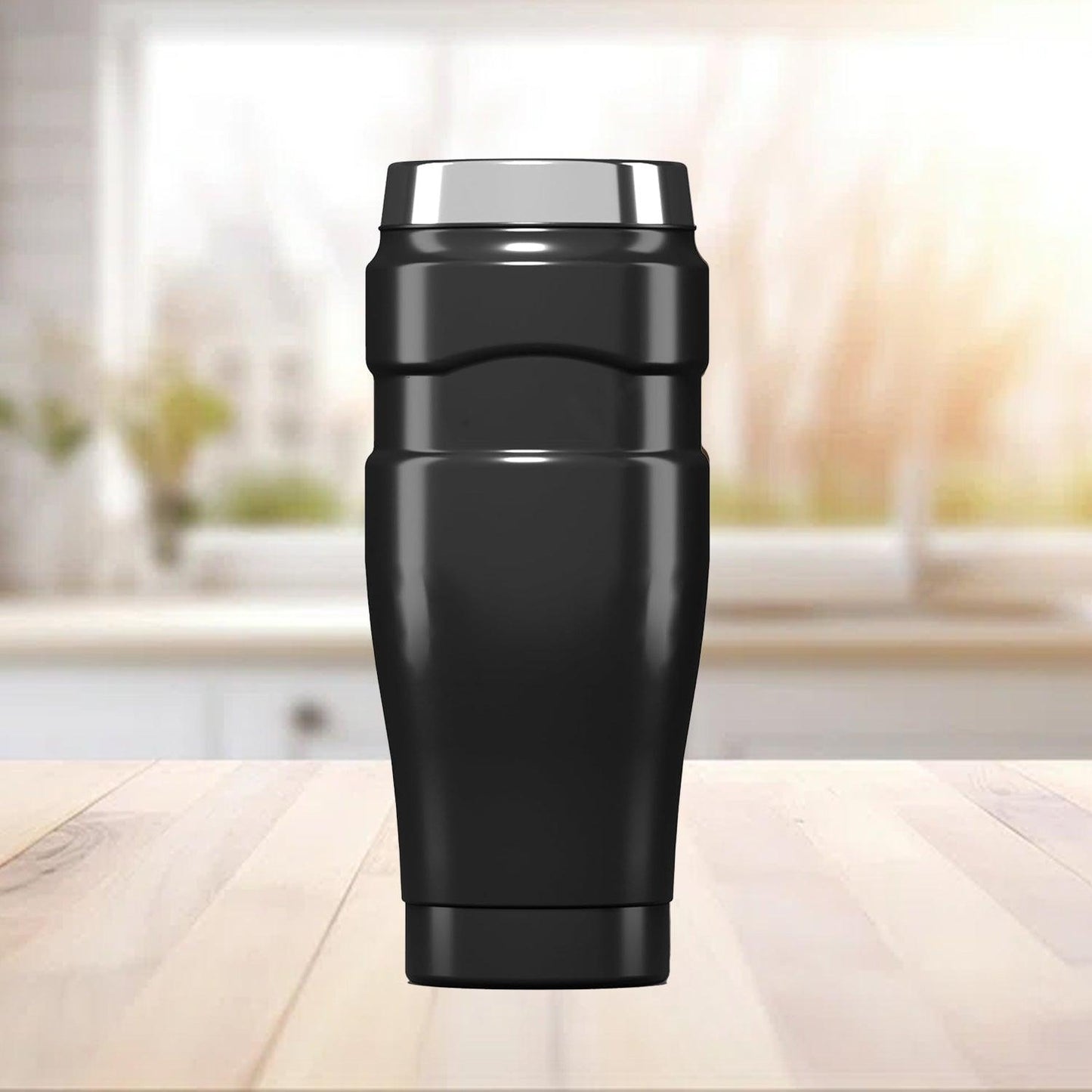 Stainless Steel Travel Mug - Stainless King Travel Tumbler & Multi- Purpose Flask | 470ml Insulated Hot & Cold Water Bottle