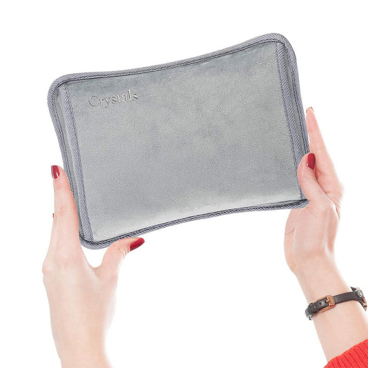 Best Electronic Hand Warmer - Rechargeable Hot Water Bottle Grey Bed Hand Warmer Massaging Heat Pad