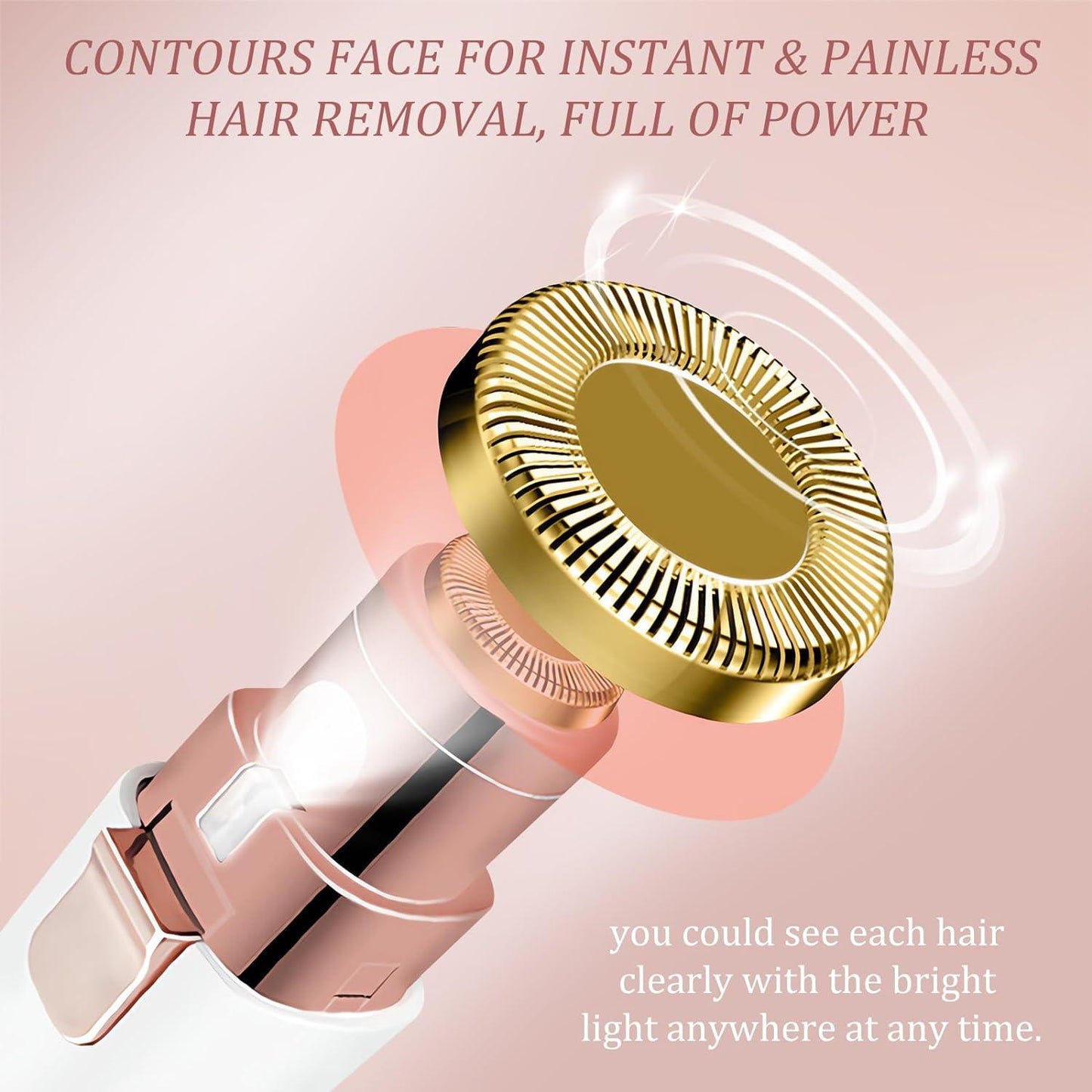 Electric Eyebrow Trimmer - 2 in 1 Eyebrow Razor and Painless Facial Hair Remover