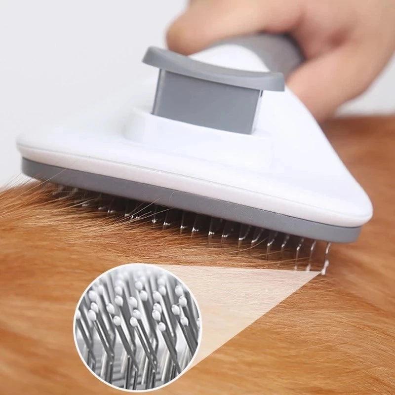 Animal Grooming Brushes - Self Cleaning Pet Hair Remover Brush for Dogs Cats Pets Dematting Comb