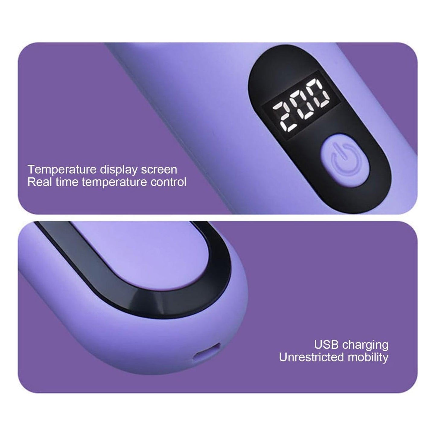 Cordless Hair Straightener - Portable Hair Straightener Brush Antiscald Hair Iron