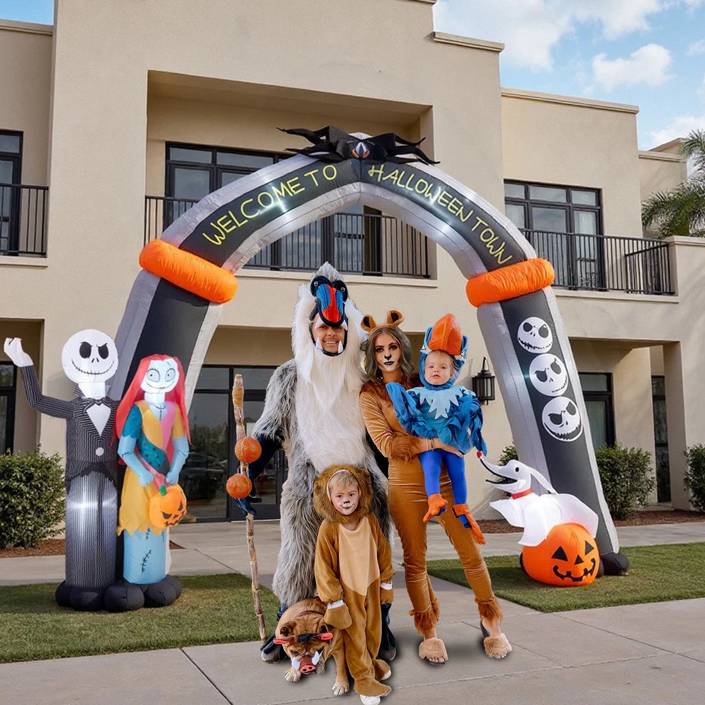 Inflatable Halloween Decoration – Spooky Witch & Pumpkin Blow Up for Garden/Patio