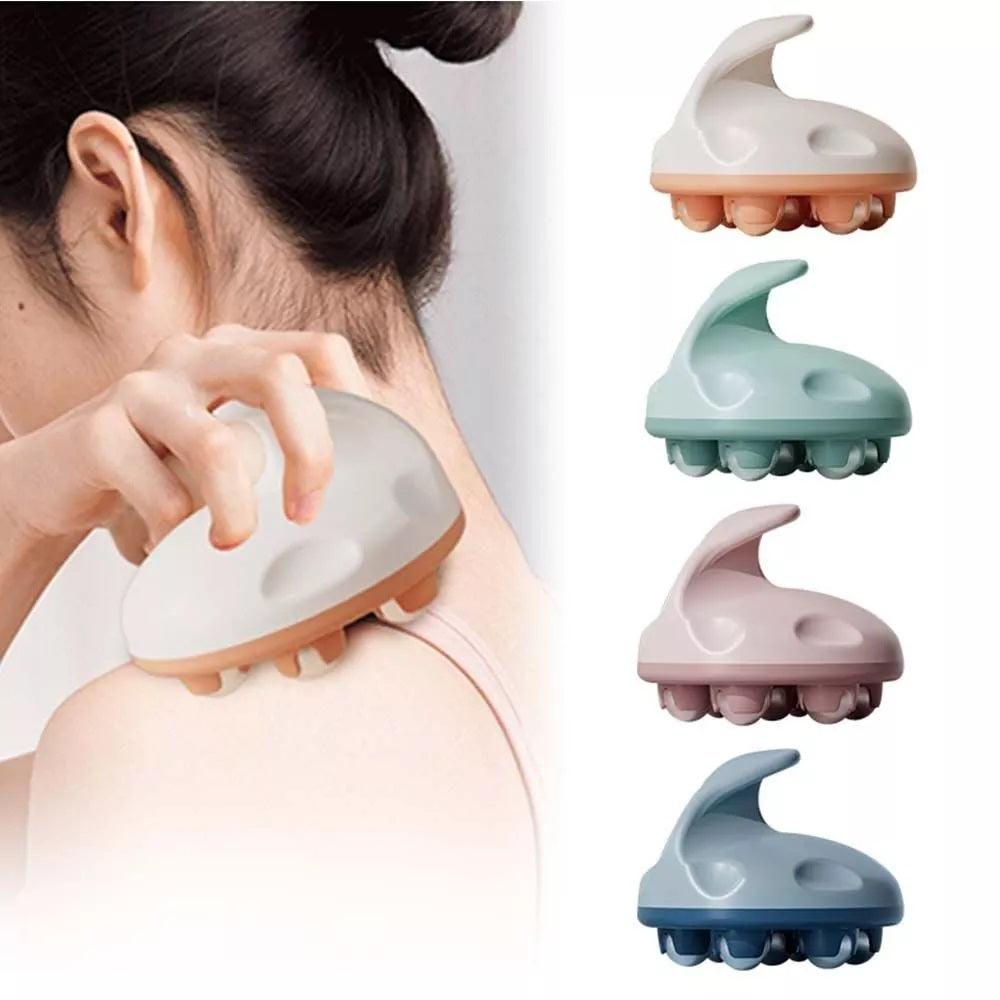 Hand Massage Roller - Muscle Relax 7 Beads Massager Neck Abdomen Roller Ball Meridian Brush Roller