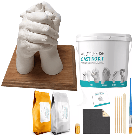 Hand Mould Casting Kit - Hand Moulding kit Couples Holding Hands 3D Keepsake
