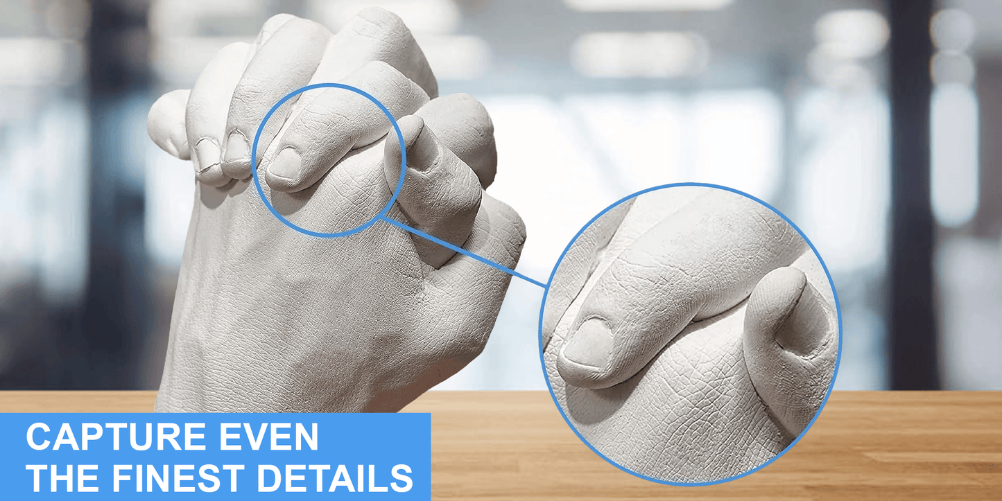 Hand Mould Casting Kit - Hand Moulding kit Couples Holding Hands 3D Keepsake
