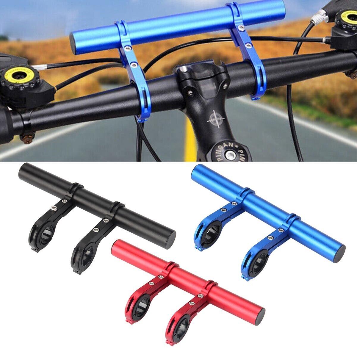 Bike Handlebar Extender - 2PCS Clamp Brackets and 1PC Hex Wrench, Aluminum Universal Bicycle Handlebar Extension for Bicycle Light, Speedometer
