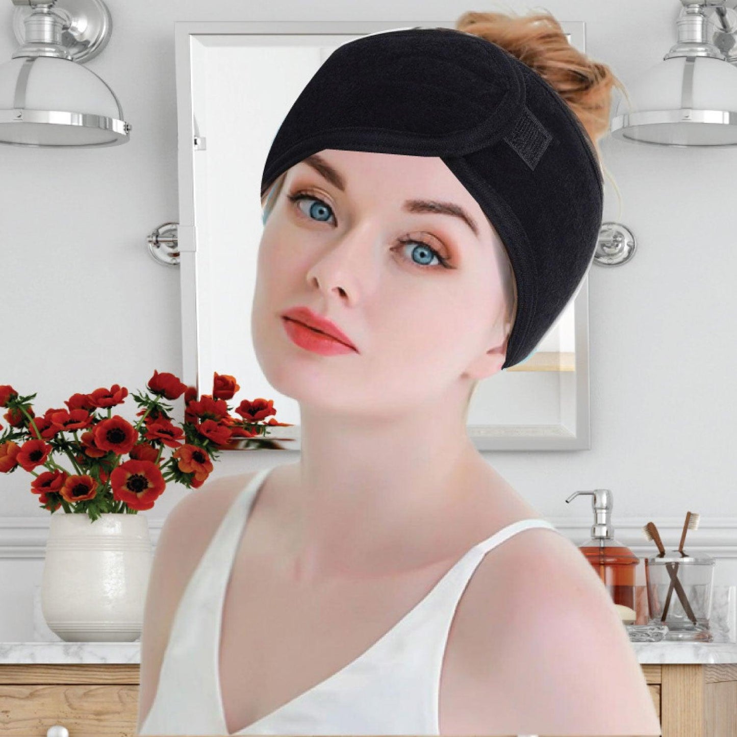 Spa Facial Headband - Make up Hair Band Terry Cloth Headband Stretch Towel for Sport Yoga Shower