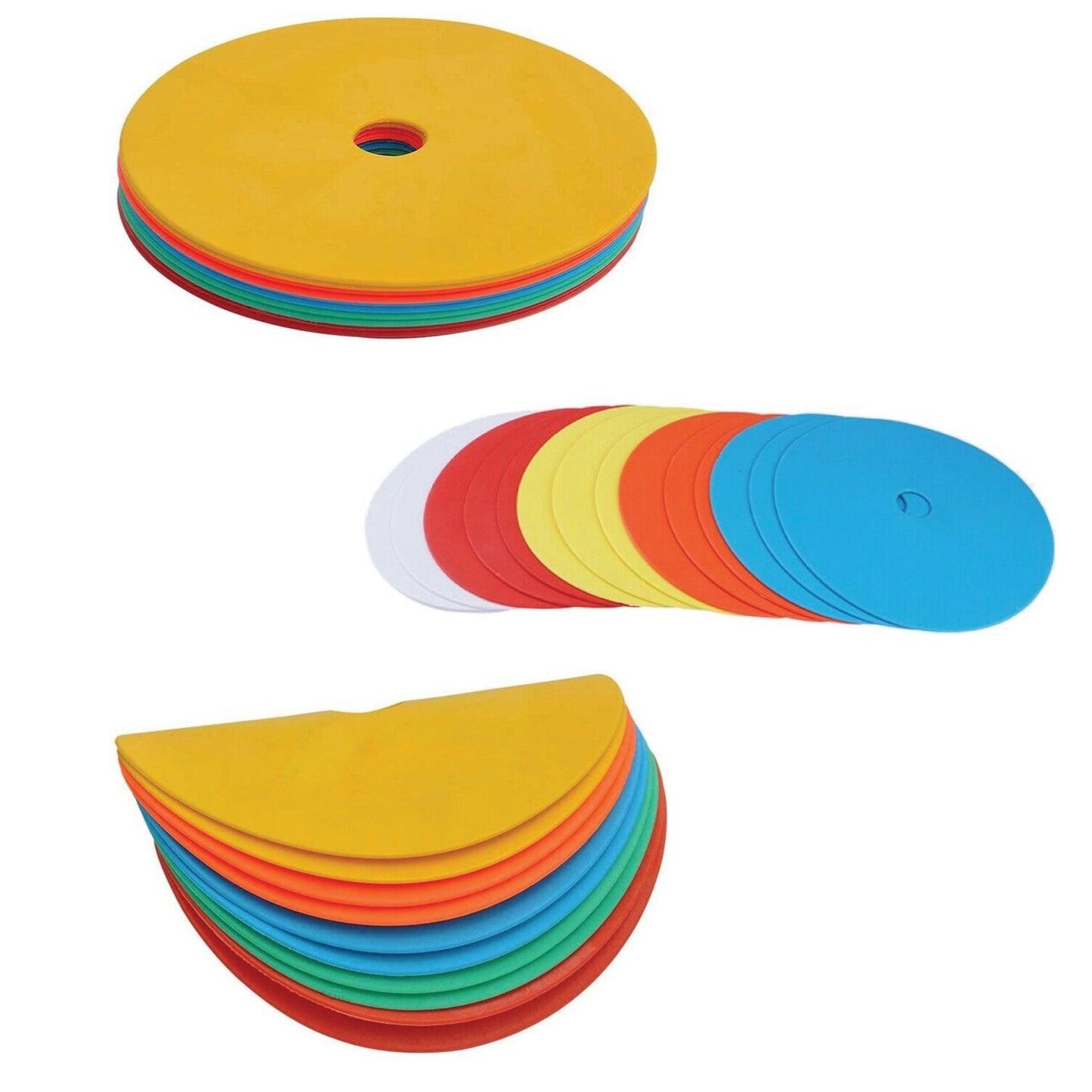 Flat Disc Markers - 1X(10Pack Flat Disc Markers Non-Slip Spots Markers Football Basketball Sports Sp