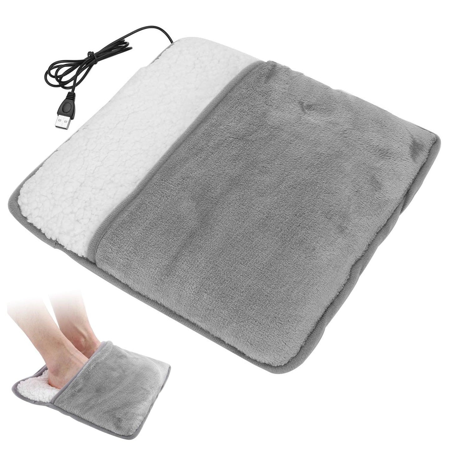 Heated Foot Warmer - Electric USB Winter Warm Mat Hand Heating Pad Cushion