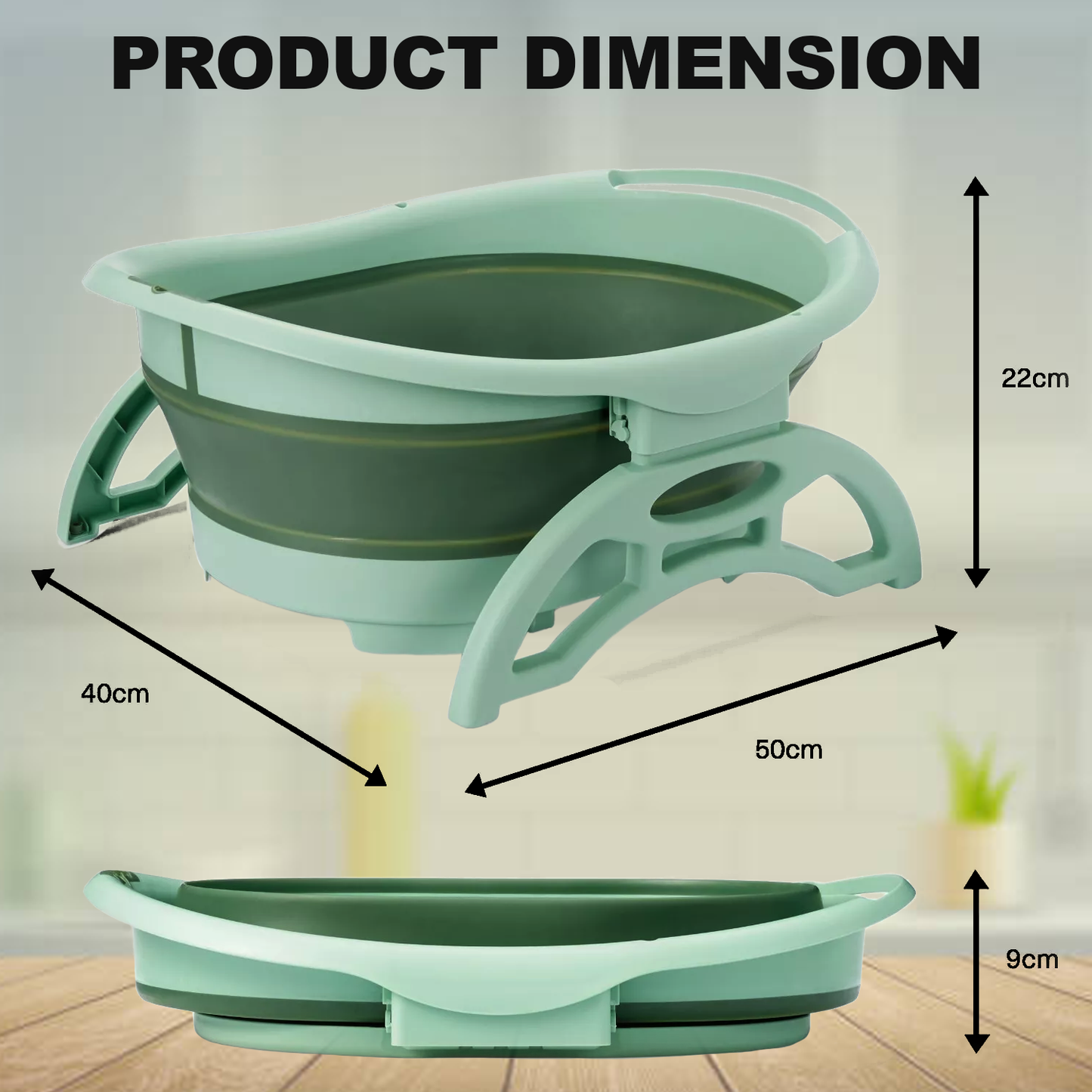 Foot Spa Bath Massager – Foldable Soaking Tub with Bubble & Roller Massage