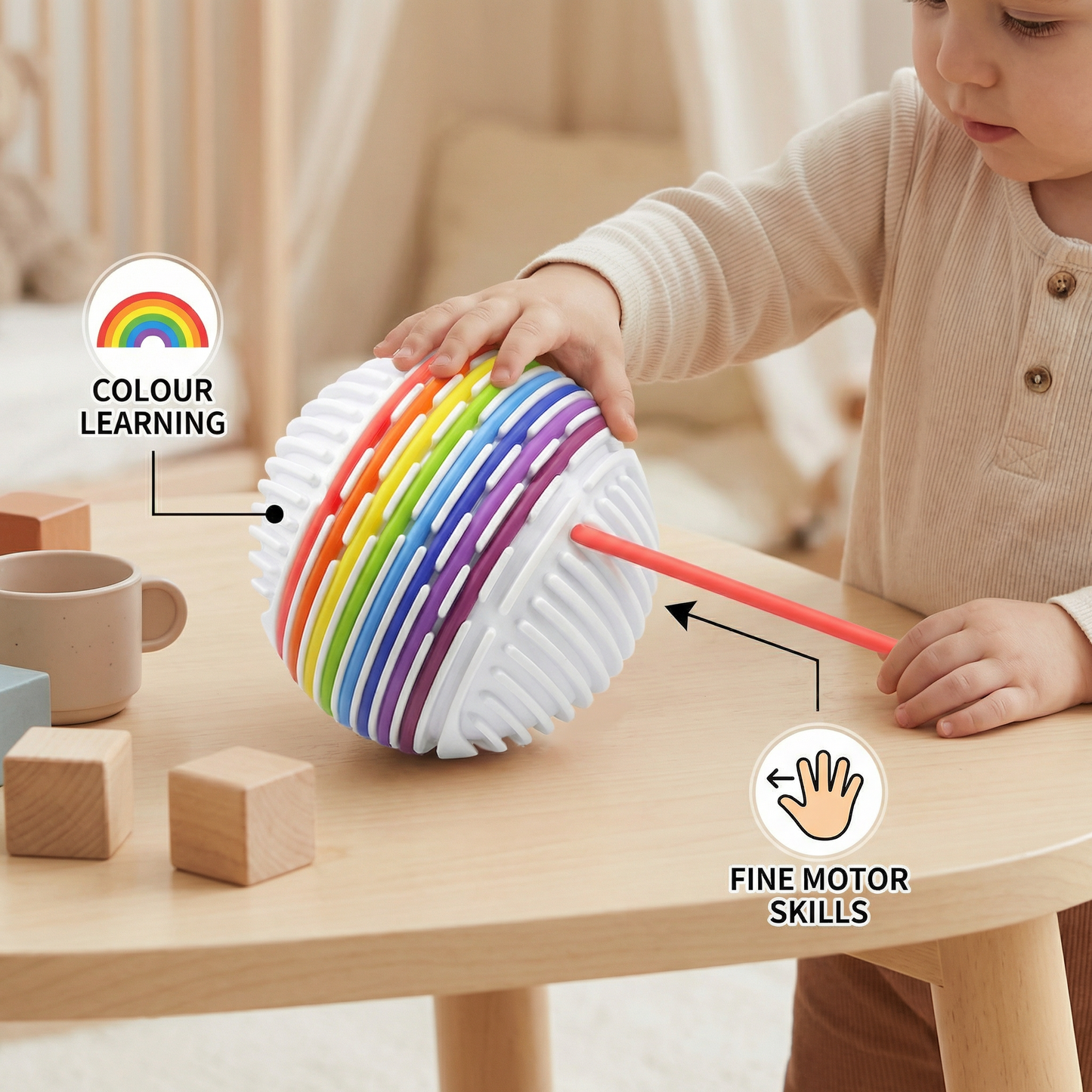 Montessori Sensory Ball – Colour Learning & Fine Motor Skills Toy