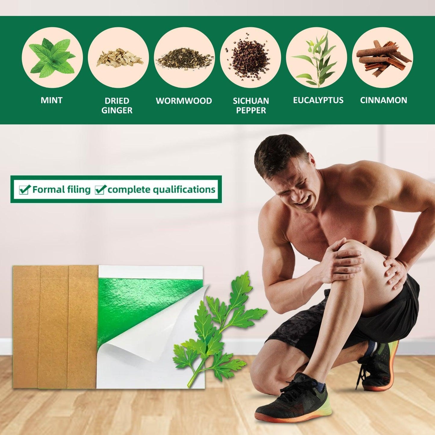 Knee Pain Relief Patch - FitMe 180 PCS Knee Pain Relief Patches Wormwood Sticker Neck Waist Joint Ache Pads