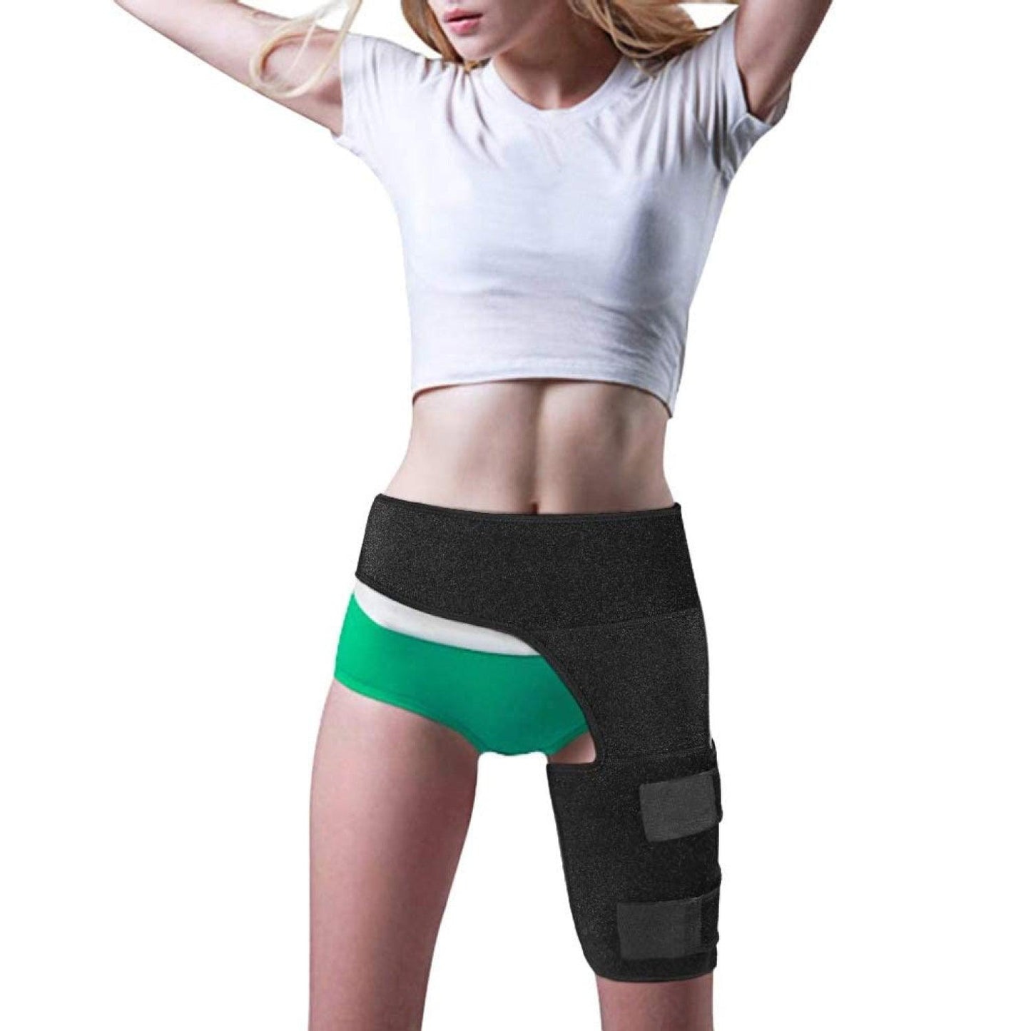 Hip Support Brace - Adjustable Thigh Hip Brace Compression Groin Support Wrap for Sciatica Pain Relief