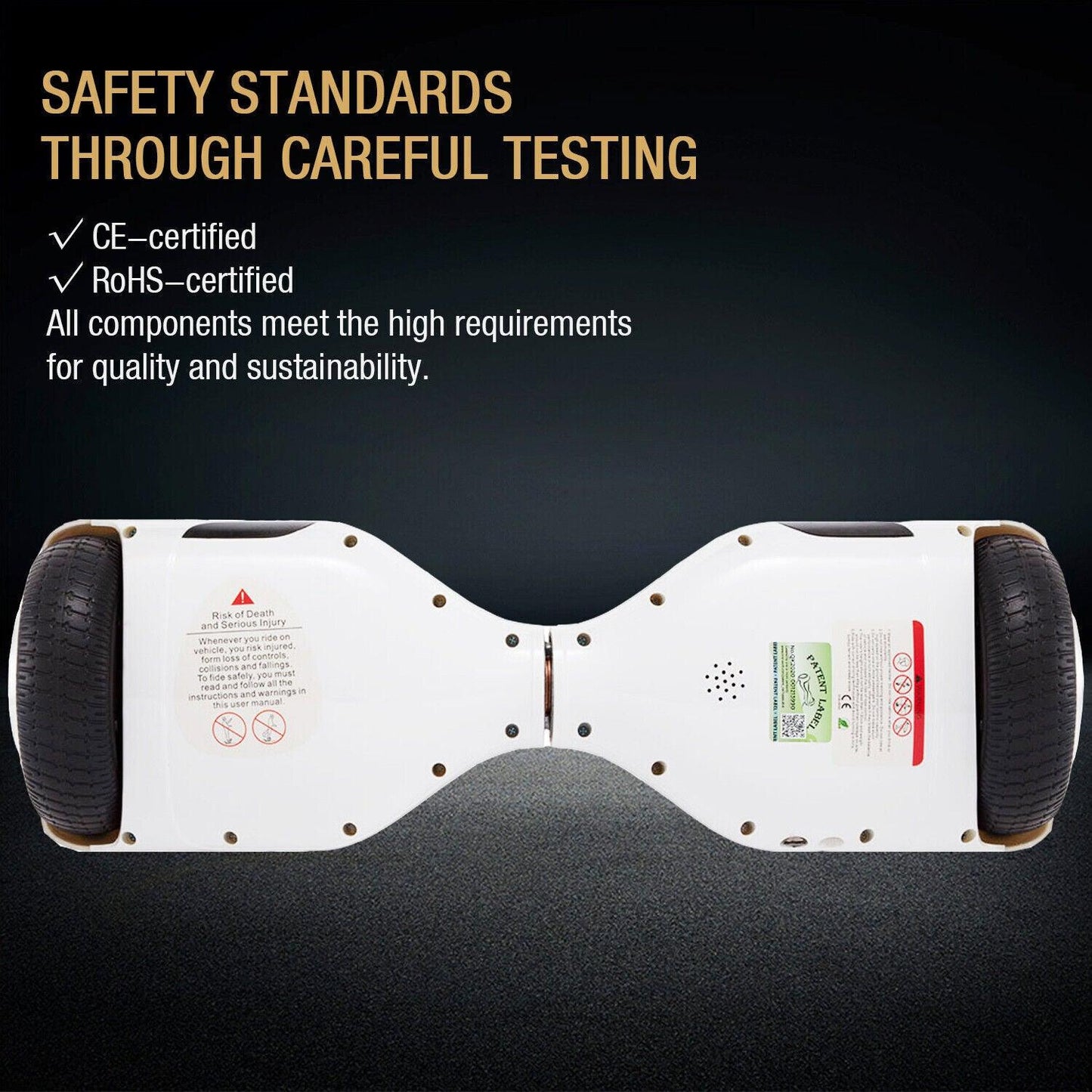 Electric Self Balancing Scooter - 500W Hoverboard For Kids Bluetooth LED Segway
