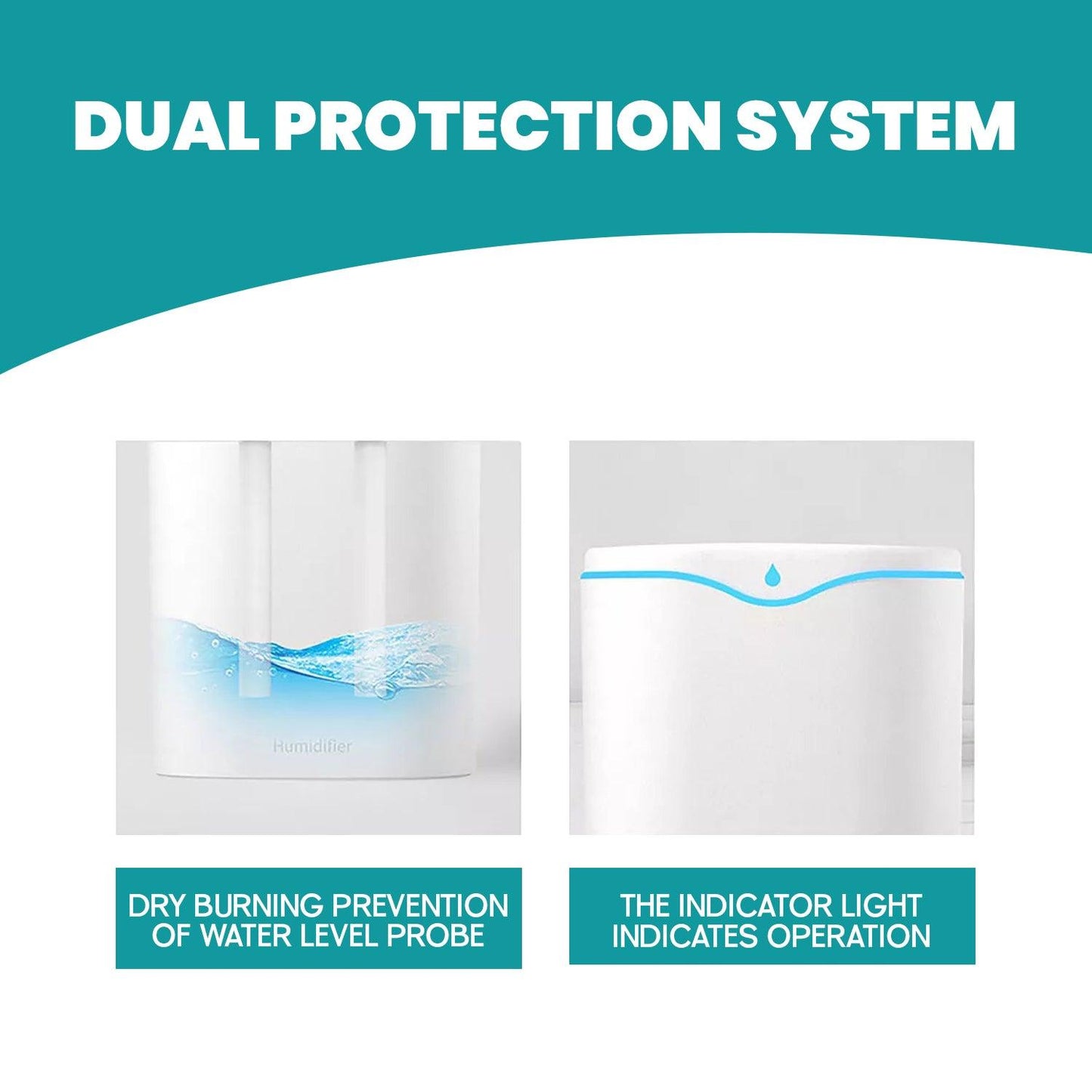 Cool Air Humidifier - 2L Air Purifier Humidifier Double Spray Port Essential Oil Aromatherapy Diffuser