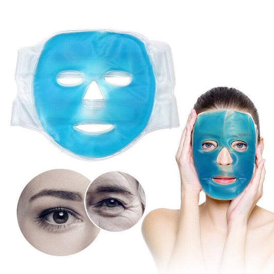 Cooling Face Mask - Cooling Gel Face Mask, Beauty Care Ice Cooling Gel Face Eye Skin Mask Pain Headache Relief Chill Relax