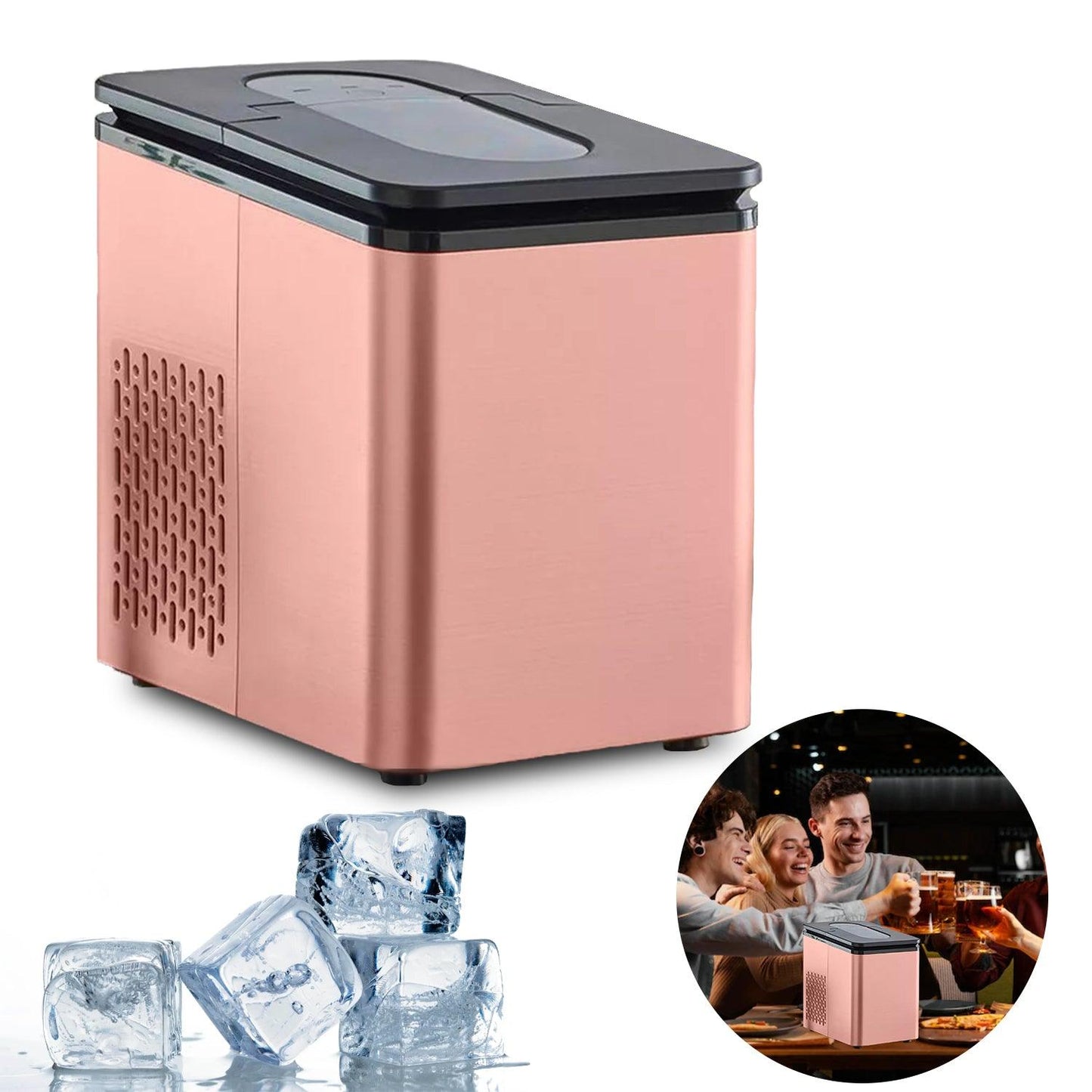 Ice Cubes Maker Machine - 1.8L Automatic Electric Ice Cube Maker Counter Top Cocktails Drink