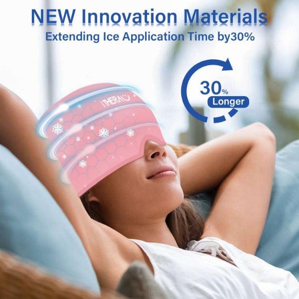 Headache and Migraine Relief Cap - Ice Mask or Hat for Migraines Tension Relief Dark and Cool Cap
