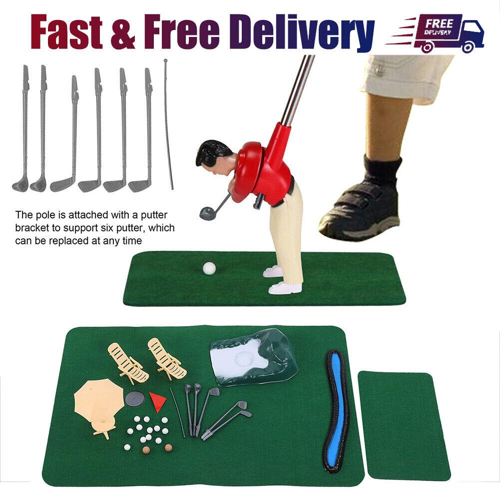 Golf Toy Set - Indoor Mini Golf Set, Indoor Mini Golfing Game Kit Golfs Toy Set with Green Pad Putter Ball Chairs Gifts