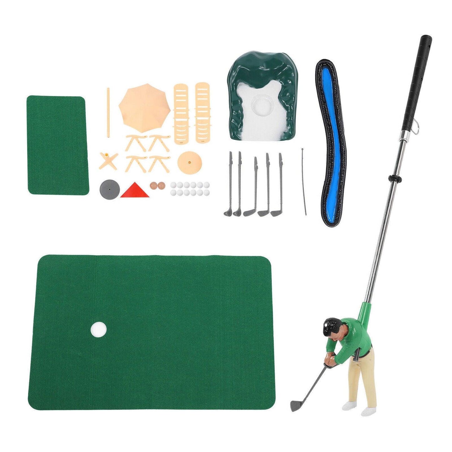 Golf Toy Set - Indoor Mini Golf Set, Indoor Mini Golfing Game Kit Golfs Toy Set with Green Pad Putter Ball Chairs Gifts