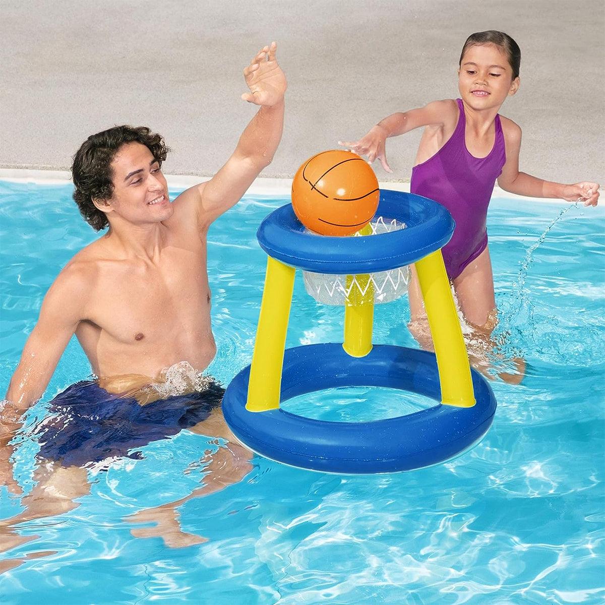 Inflatable Basketball Hoop For Swimming Pool - Inflatable Basketball Swimming Pool Toy Ring Floating Childrens Water Sport Game