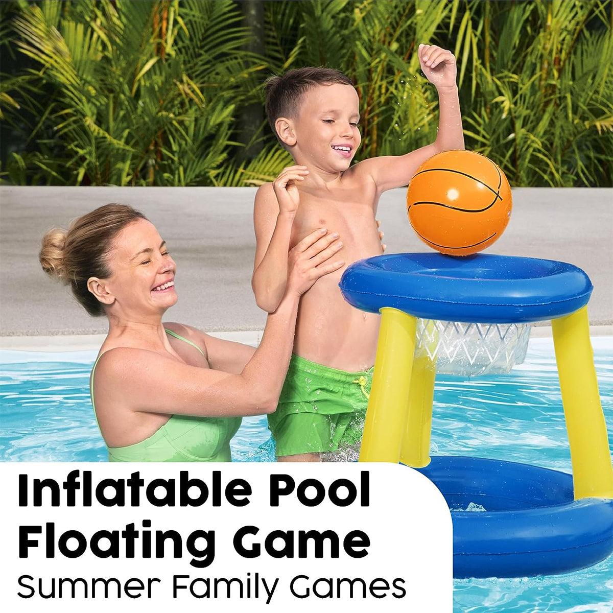Inflatable Basketball Hoop For Swimming Pool - Inflatable Basketball Swimming Pool Toy Ring Floating Childrens Water Sport Game
