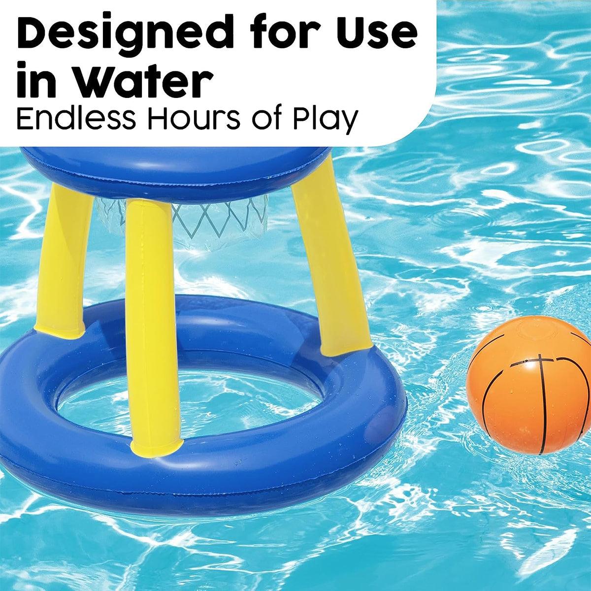 Inflatable Basketball Hoop For Swimming Pool - Inflatable Basketball Swimming Pool Toy Ring Floating Childrens Water Sport Game