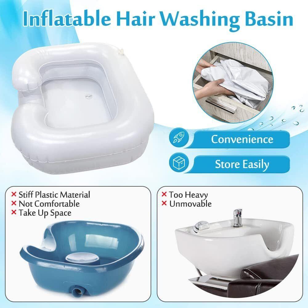 Inflatable Hair Washing Basin - Portable Shampoo Basin
