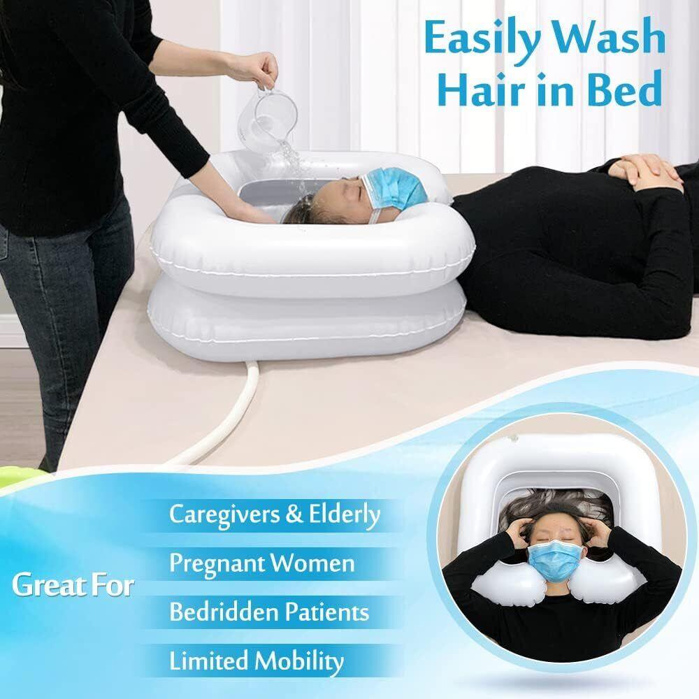 Inflatable Hair Washing Basin - Portable Shampoo Basin